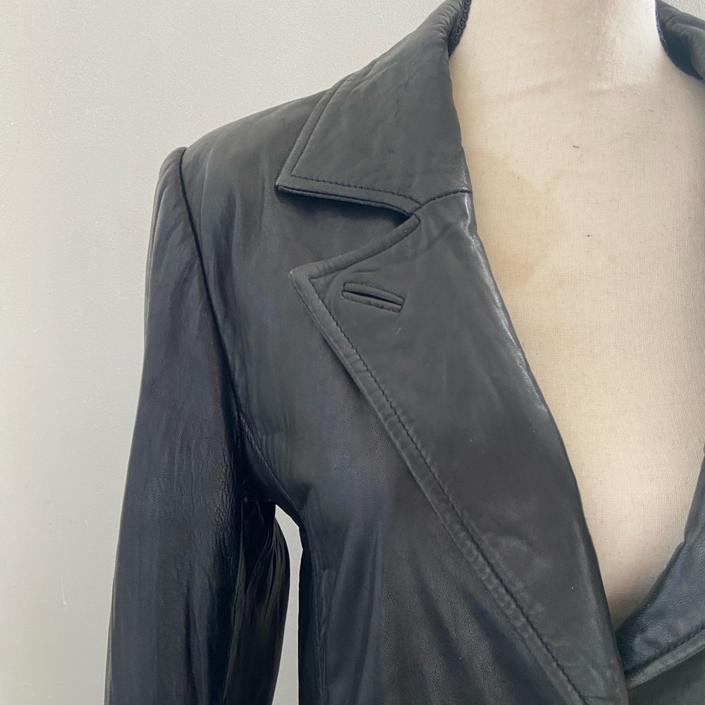 Carlisle Black Leather Blazer - Picture 2 of 7